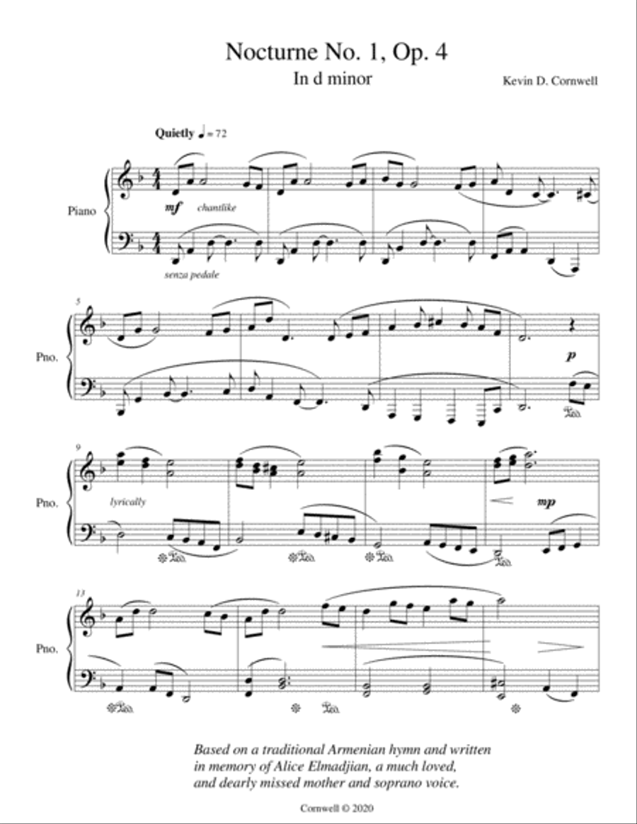 Nocturne No. 1, Op. 4 Piano Solo scores gallery preview page 2