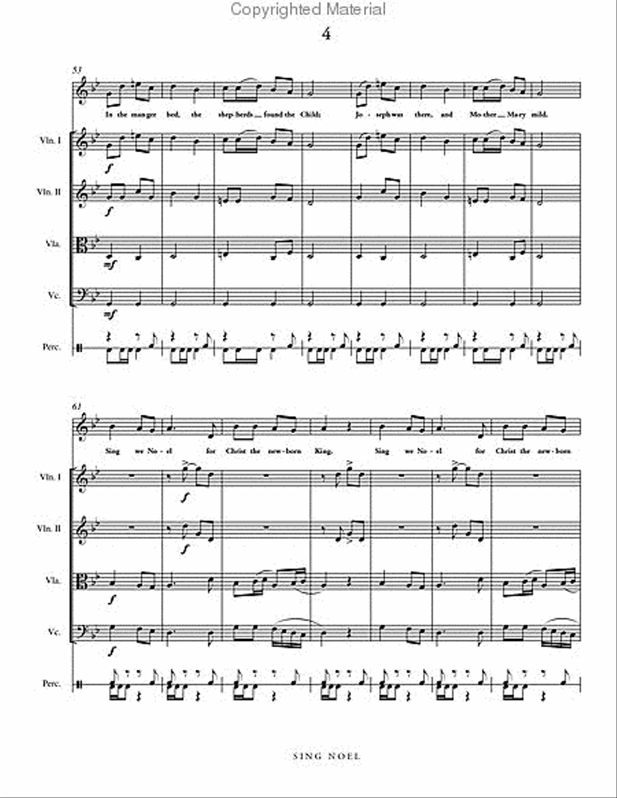 Sing Noel Sing Noel String Orchestra scores gallery preview page 5