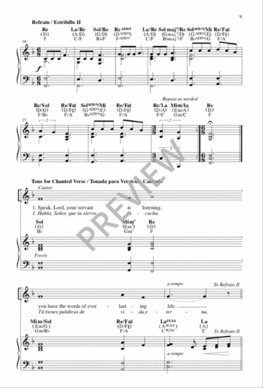 Alleluia: Song of the Spirit / Aleluya: Canto del Espíritu Unison Choir scores gallery preview page 9
