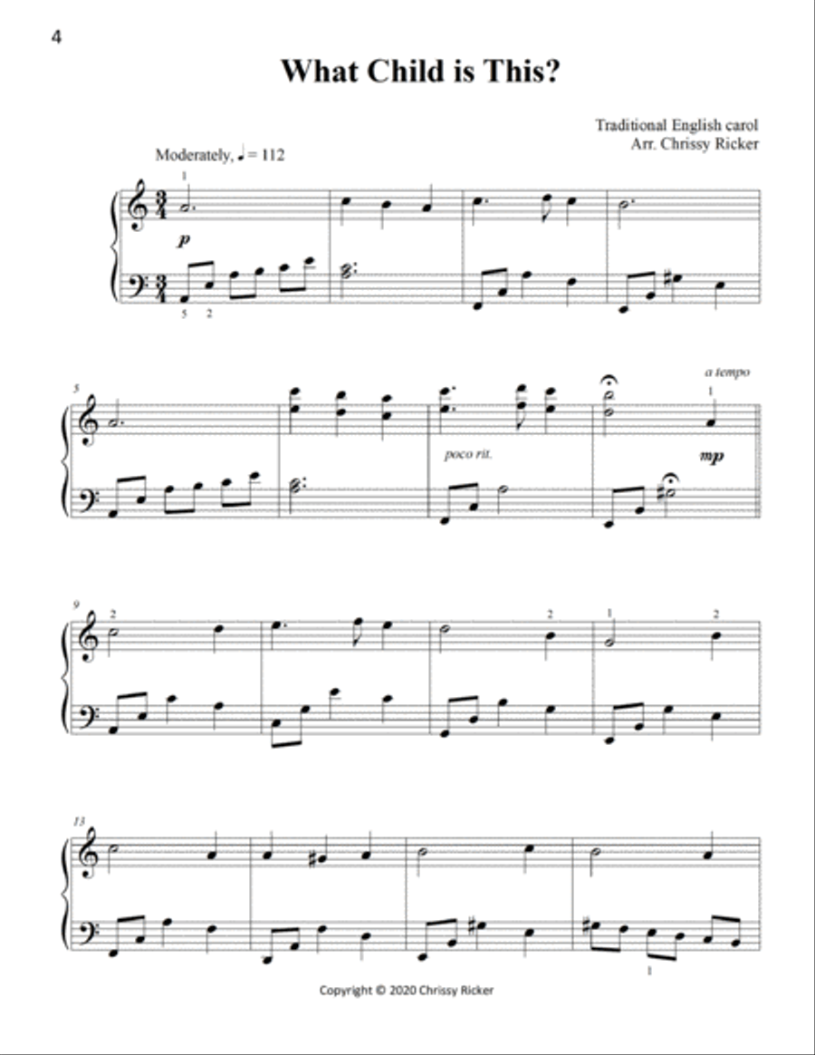 A Peaceful Christmas - 8 Lyrical Arrangements for Intermediate and Late Intermediate Pianists Piano Solo scores gallery preview page 4