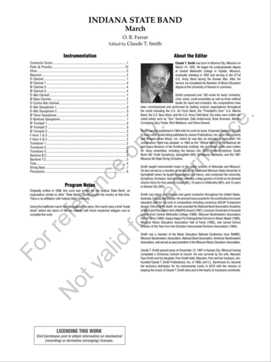 Indiana State Band Concert Band scores gallery preview page 3