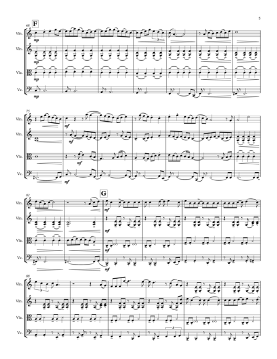 I'm Yours String Quartet scores gallery preview page 5