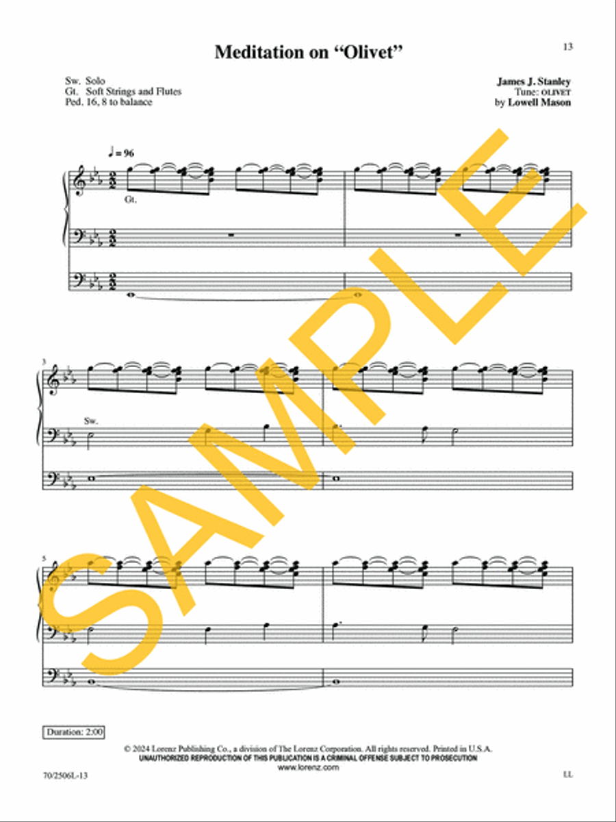 My Faith Looks Up to Thee Organ Solo scores gallery preview page 11