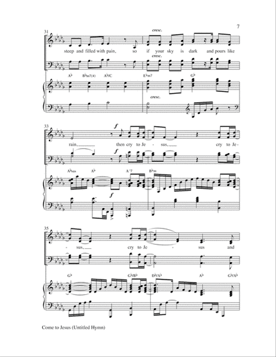Come to Jesus (Untitled Hymn) Choir scores gallery preview page 7