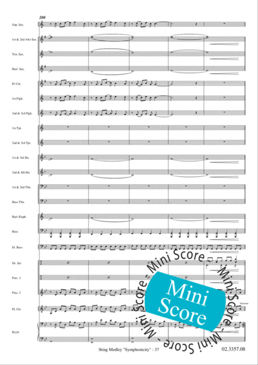 Sting Medley Sting Medley Fanfare Band scores gallery preview page 41