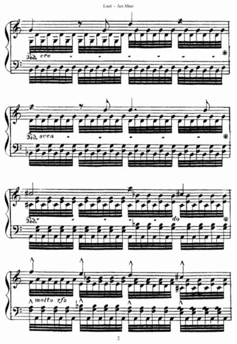 Franz Liszt - Am Meer from Schwanengesang (by Schubert)