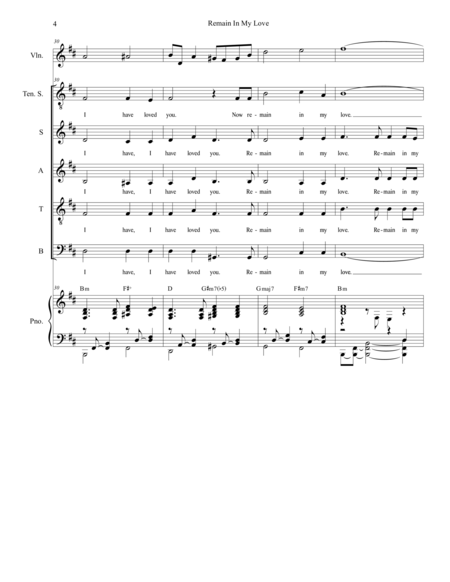 Remain In My Love (Tenor Solo and SATB) image number null