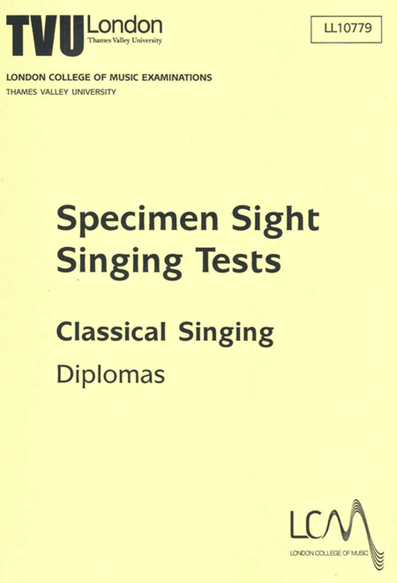 Lcm Singing Specimen Sight Tests Diploma