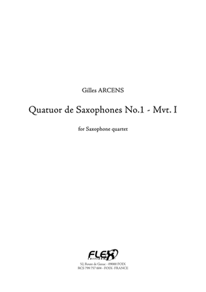 Book cover for Quatuor de Saxophones No. 1 - Mvt. I