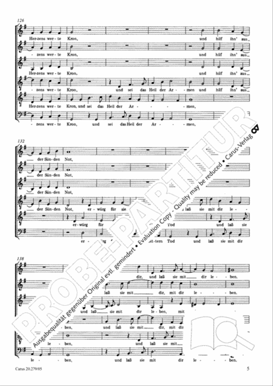 Musikalische Exequien I-III Choir scores gallery preview page 6