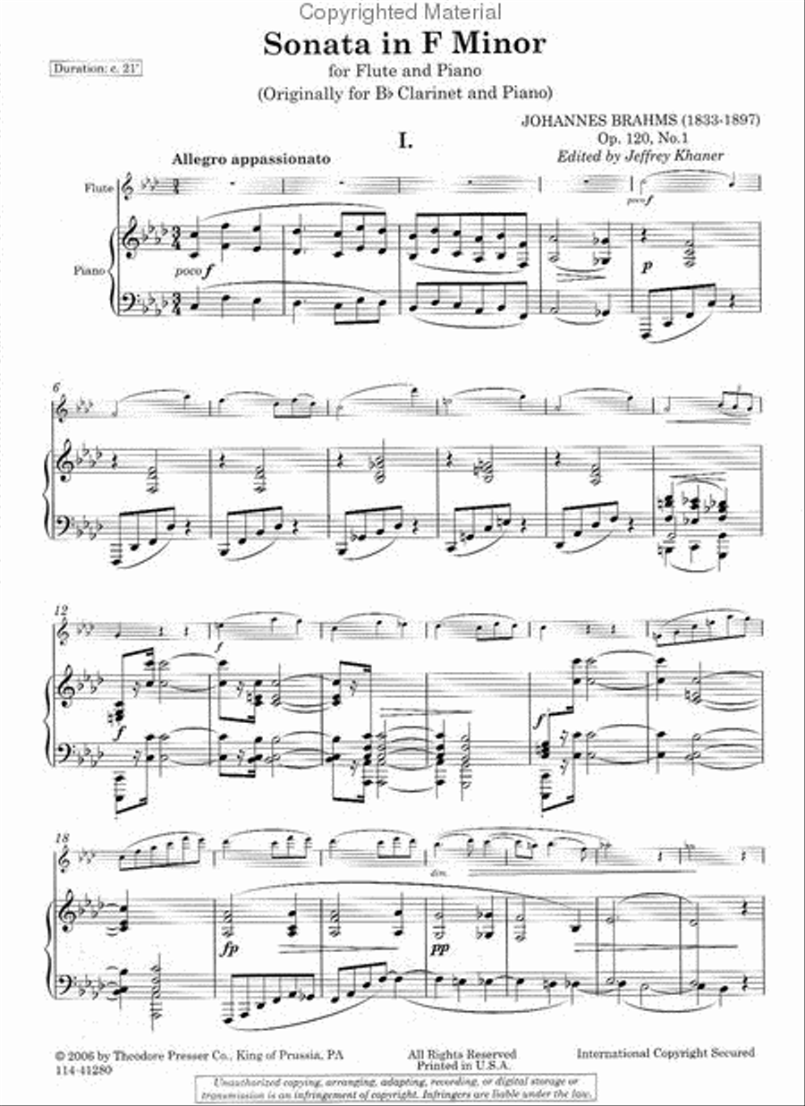 Sonata in F Minor, Op. 120, No. 1 Chamber Music scores gallery preview page 2