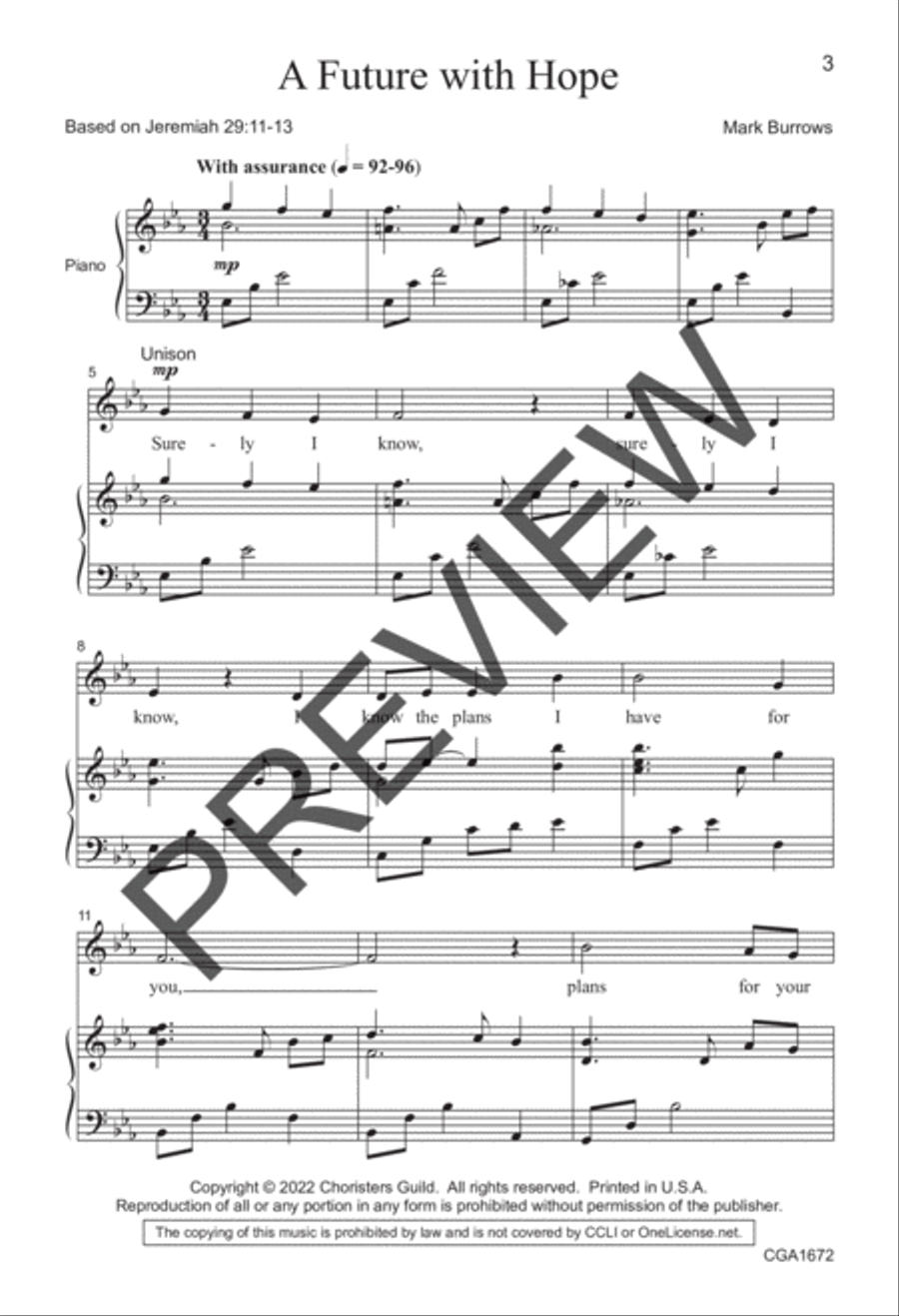A Future With Hope (Unison/Two-part) Unison Choir scores gallery preview page 2