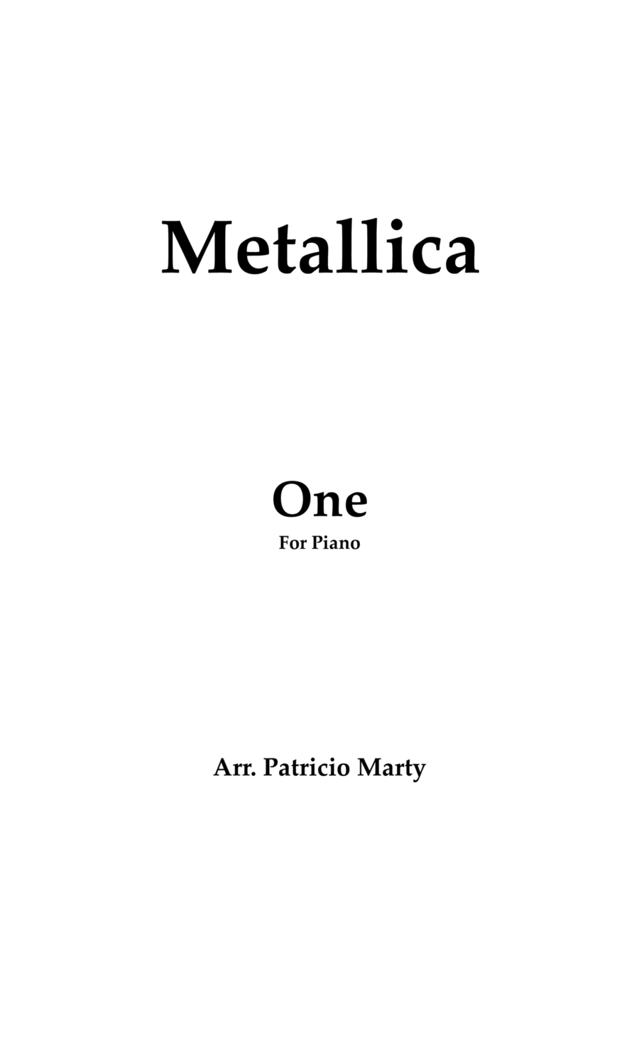 One Piano Solo scores gallery preview page 1