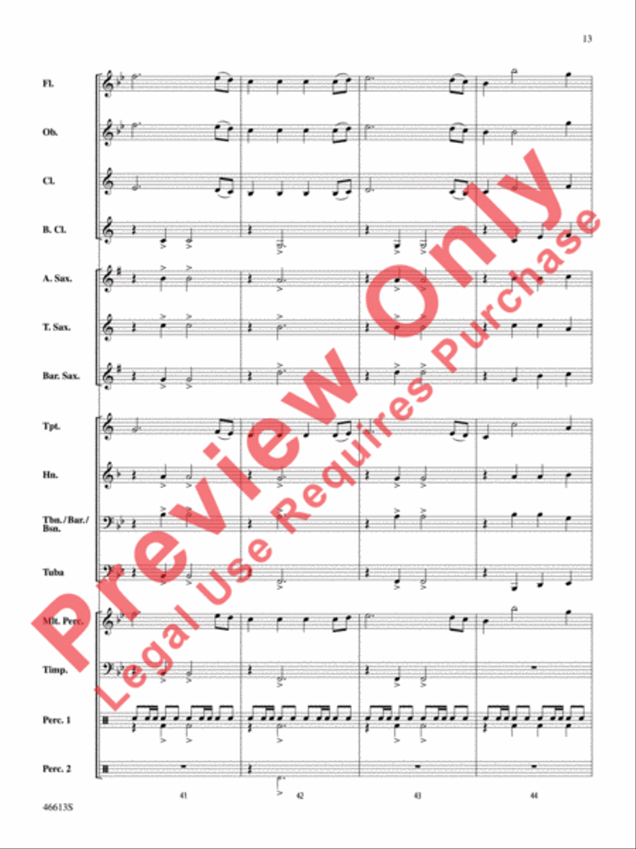 Joy! A Holiday Fanfare Concert Band scores gallery preview page 14