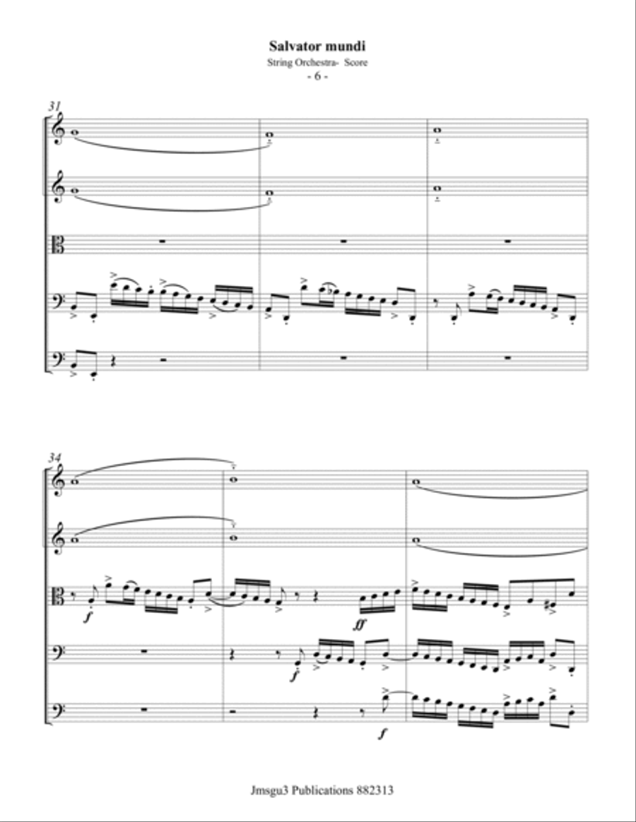Bull: Salvator mundi for String Orchestra - Score Only String Orchestra scores gallery preview page 6
