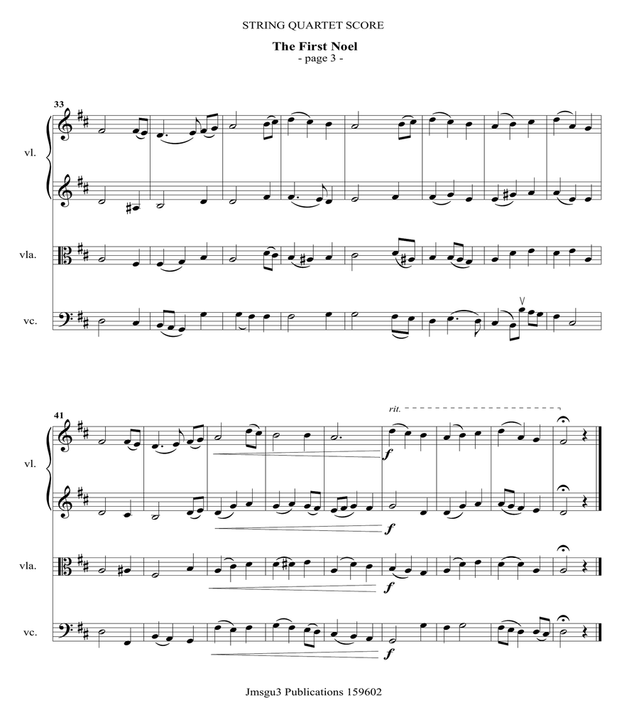 The First Noel for String Quartet image number null