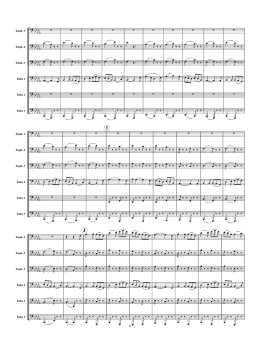 Second Suite for Military Band Euphonium scores gallery preview page 5