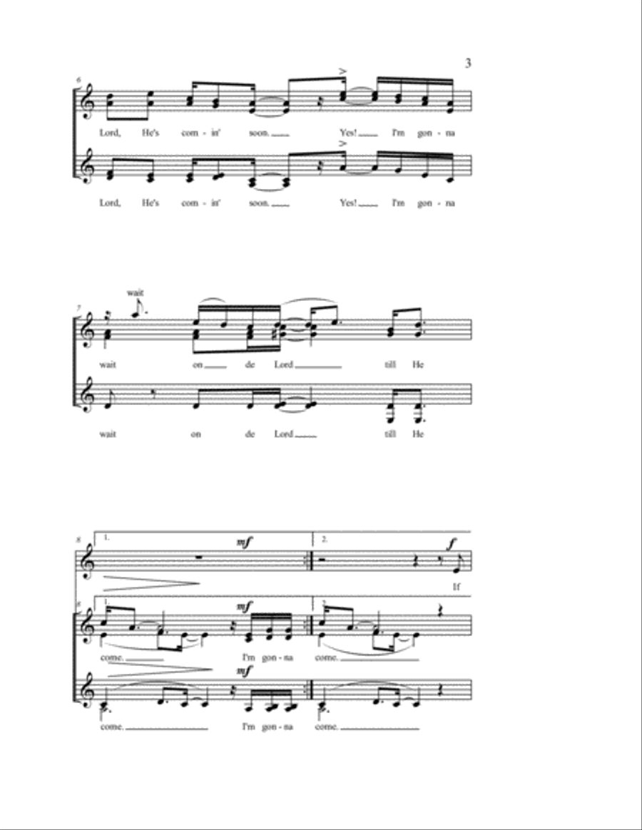 I'm Gonna Wait on the Lord SSAA scores gallery preview page 3