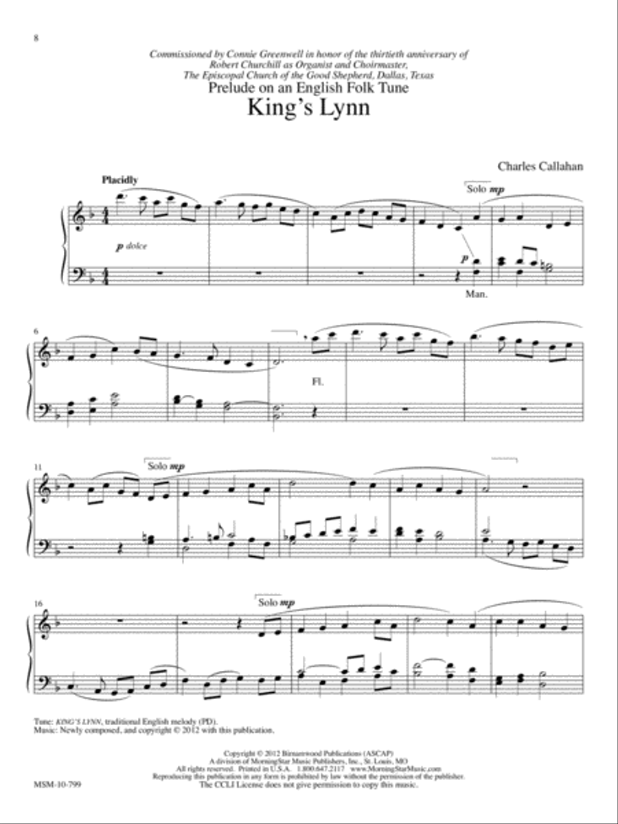 O God Beyond All Praising: Seven Pieces for Organ on English Hymntunes Organ scores gallery preview page 4