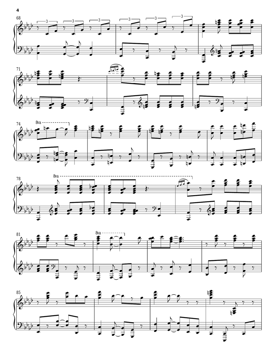 Tour De France Piano Solo scores gallery preview page 4
