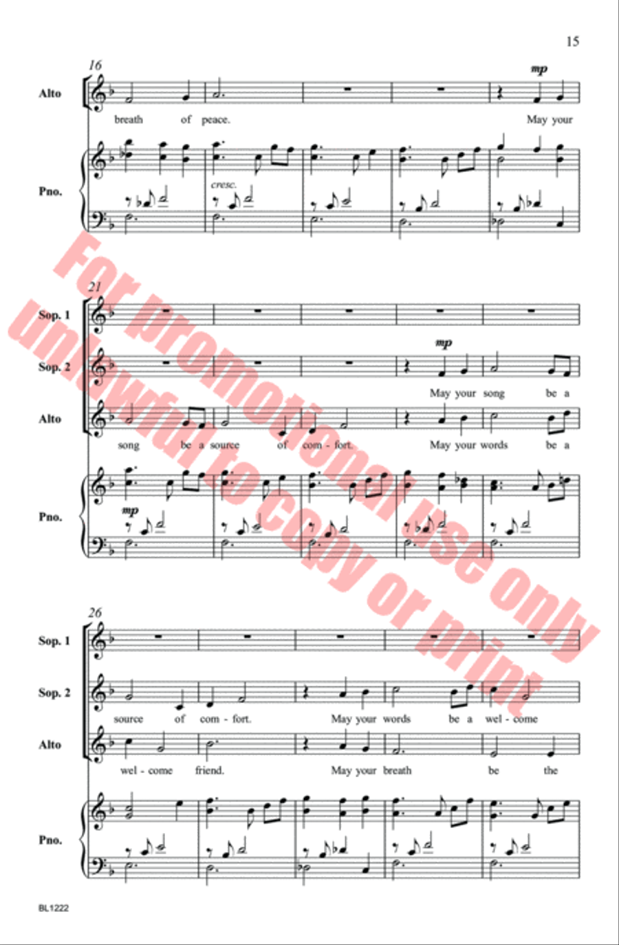 Hope, Peace, Joy: A Trilogy Choir scores gallery preview page 15