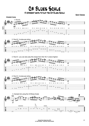 Book cover for C# Blues Scale (4 Ways to Play)