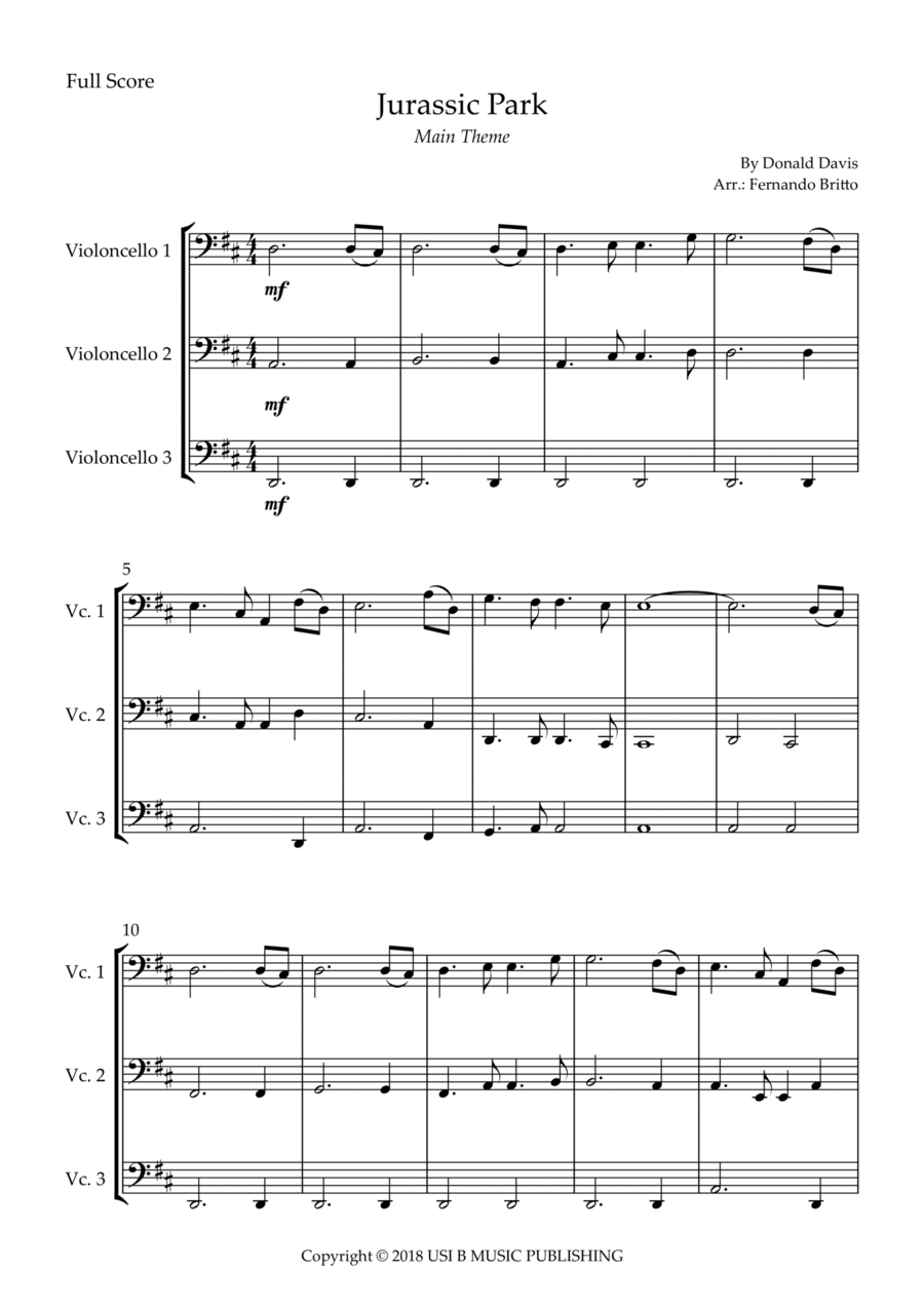 Jurassic Park Iii String Trio scores gallery preview page 1