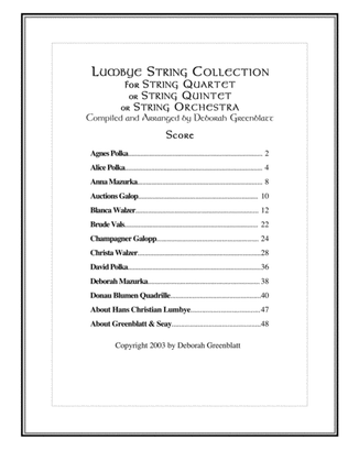 Book cover for Lumbye String Collection - Score