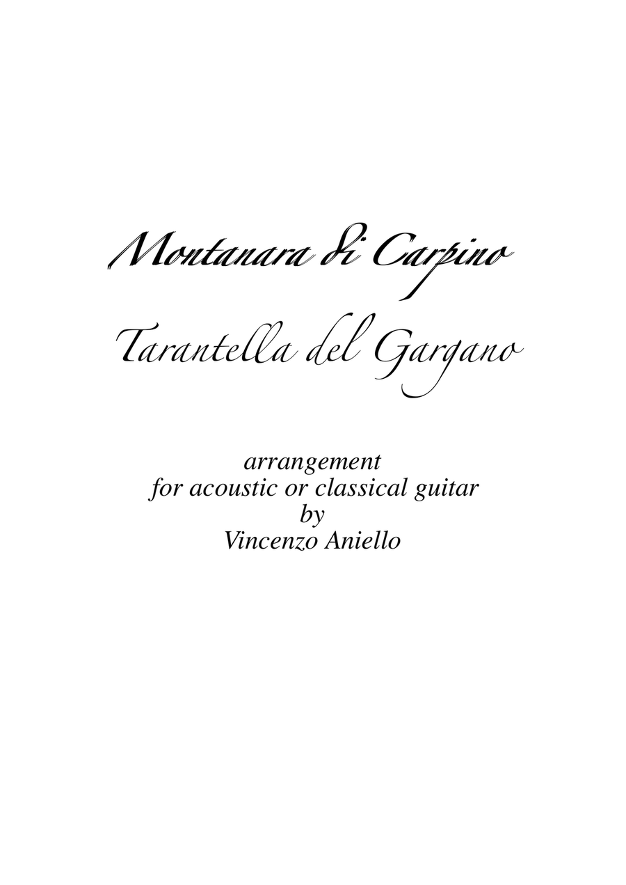 Tarantella del Gargano (Montanara di Carpino) Acoustic Guitar scores gallery preview page 1