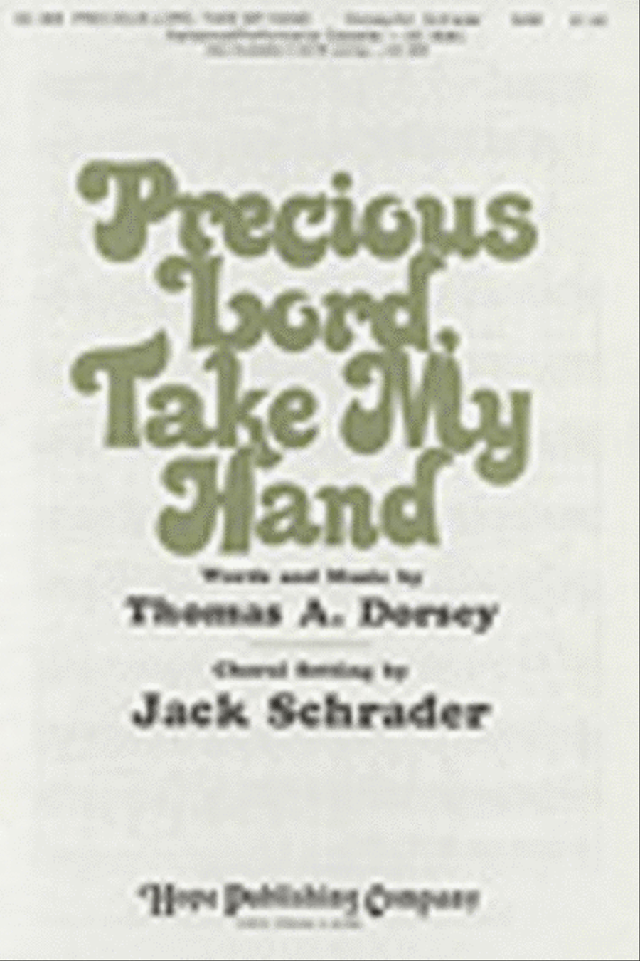 Precious Lord, Take My Hand 4-Part scores gallery preview page 1