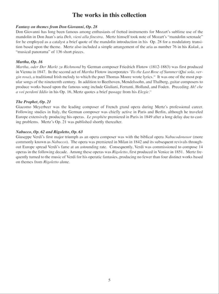 Selected Operatic Fantasies of Mertz Acoustic Guitar scores gallery preview page 6
