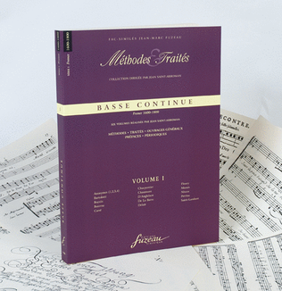 Methods & Treatises Continuo Bass - Volume I - France 1600-1800