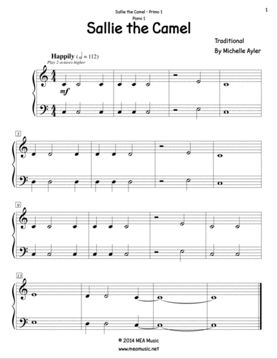 Sallie the Camel (Quartet) Small Ensemble scores gallery preview page 4