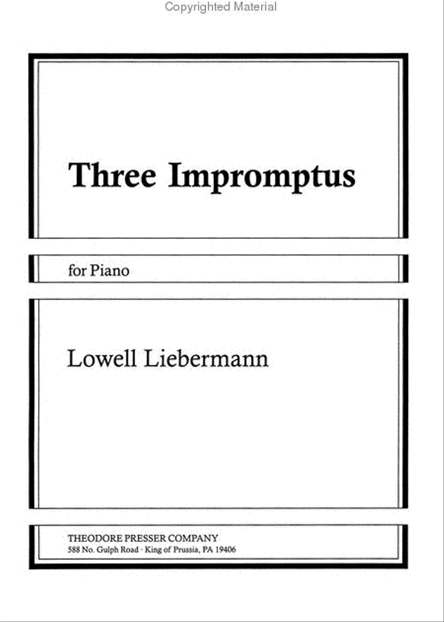 Three Impromptus Chamber Music scores gallery preview page 2