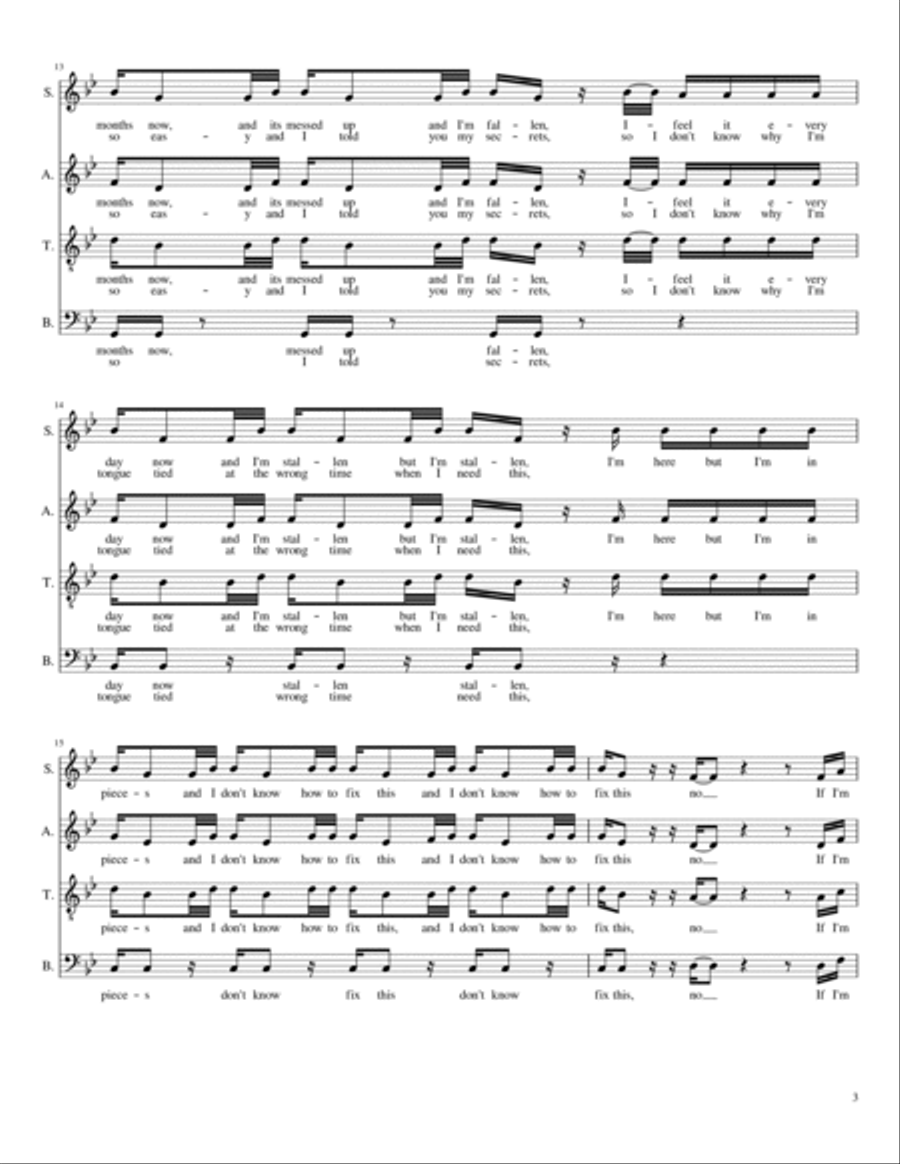 90 Days A Cappella scores gallery preview page 3