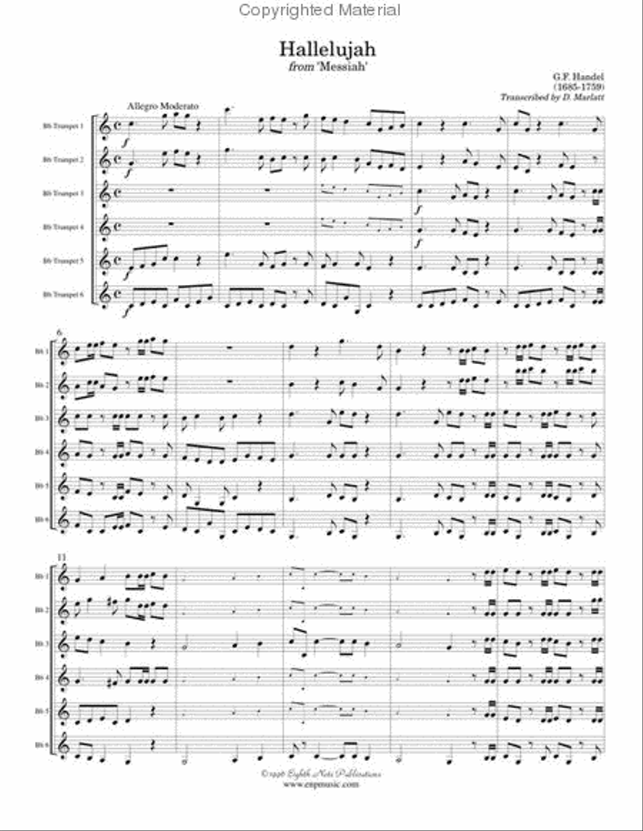 Hallelujah (from Messiah) Small Ensemble scores gallery preview page 2