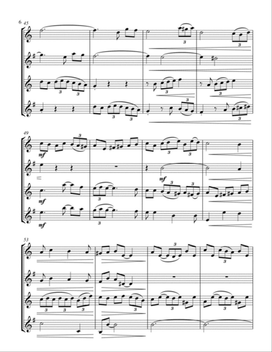 Little Fusion in G Minor - For Saxophone Quartet Saxophone Quartet scores gallery preview page 6