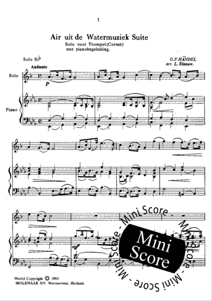Air from Watermusic Piano Accompaniment scores gallery preview page 3