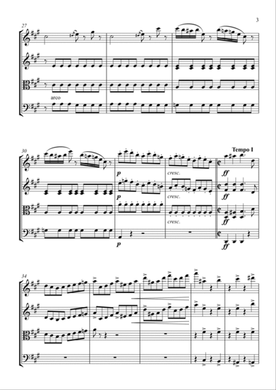 Die Fledermaus Overture Die Fledermaus Overture String Quartet scores gallery preview page 3