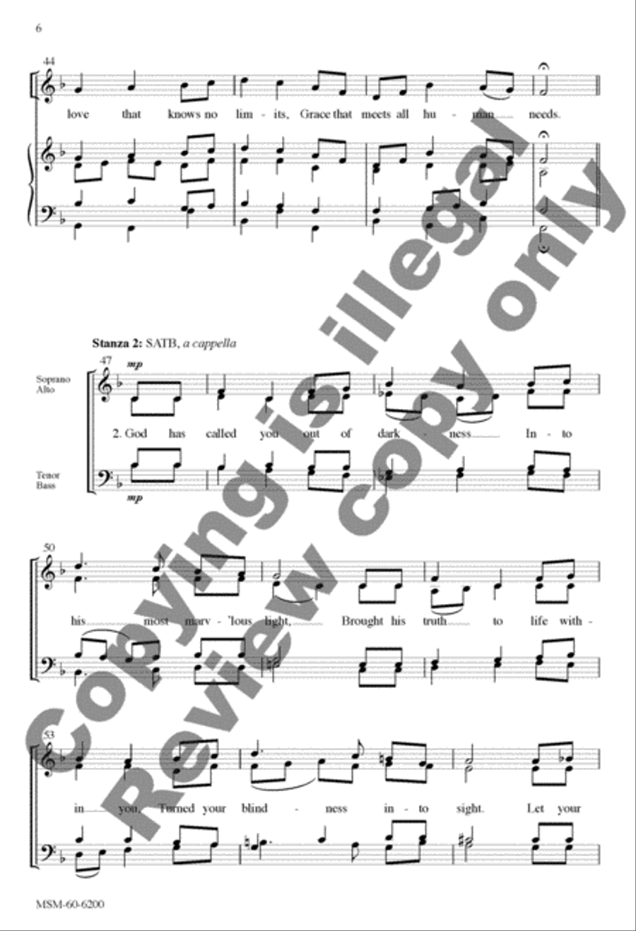 Church of God, Elect and Glorious 4-Part scores gallery preview page 5