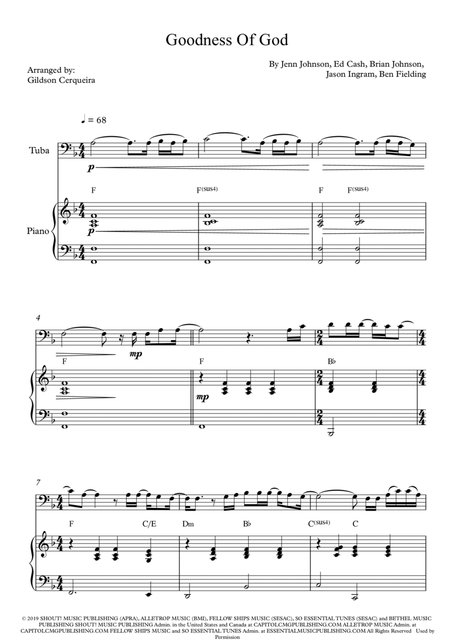 Goodness Of God Chamber Music scores gallery preview page 1