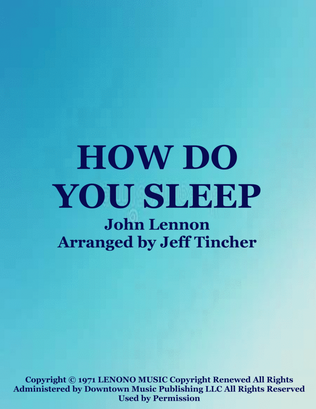 How Do You Sleep