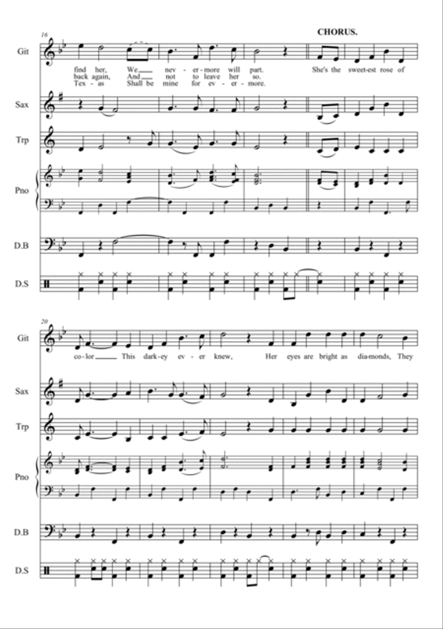 Yellow Rose of Texas Jazz Ensemble scores gallery preview page 3