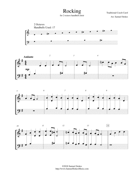 Rocking (Czech Christmas Carol) - for 2-octave handbell choir image number null