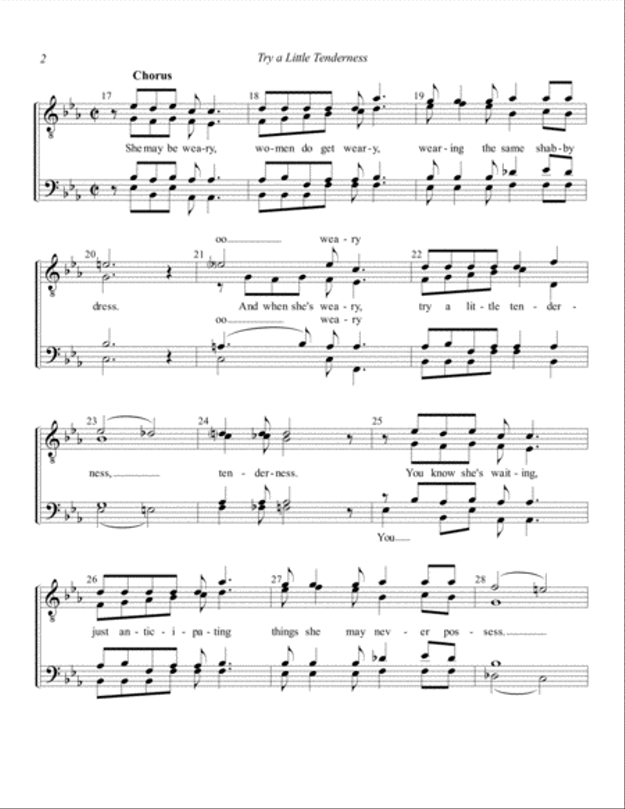 Try A Little Tenderness TTBB scores gallery preview page 2