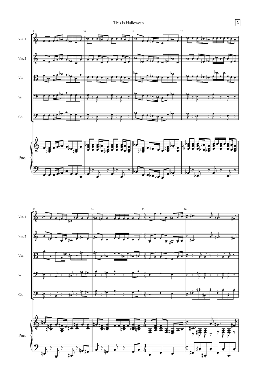 This Is Halloween String Quintet scores gallery preview page 2
