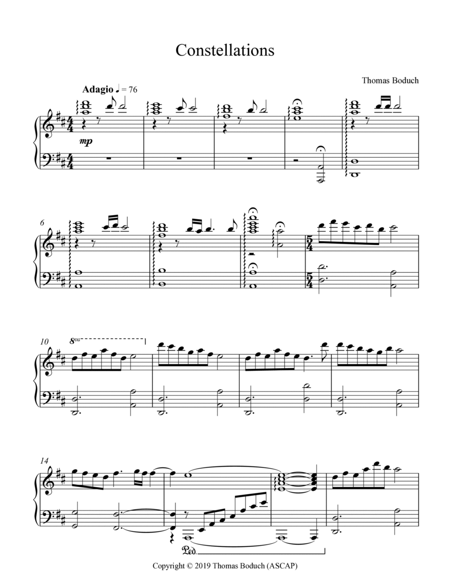 Constellations Constellations Piano Solo scores gallery preview page 1