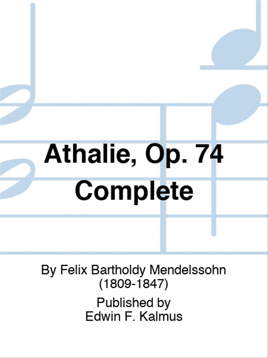 Athalie, Op. 74 Complete Voice scores gallery preview page 1