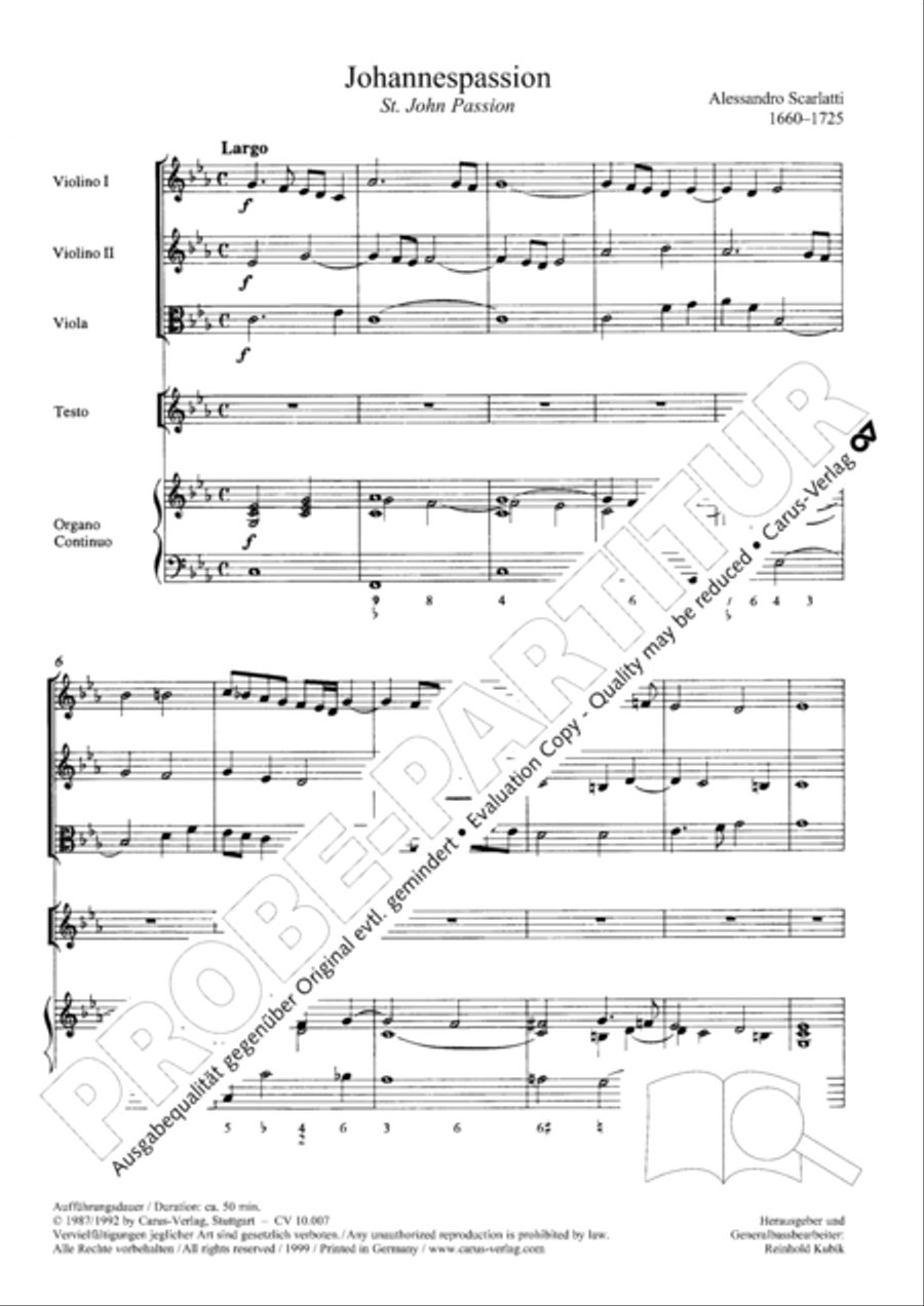 St. John Passion (Johannes-Passion) TB scores gallery preview page 8