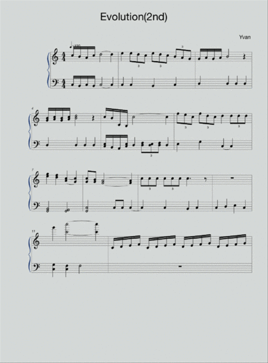 Evolution(2nd) Evolution(2nd) Piano Solo scores gallery preview page 1